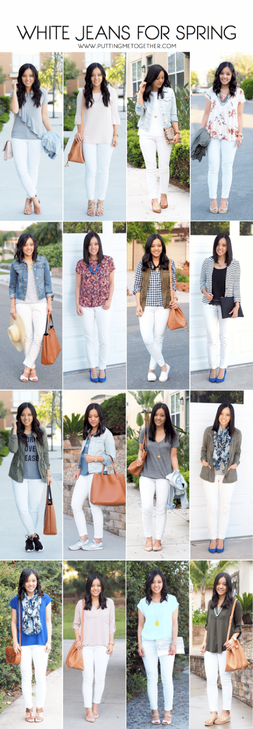 16 Outfits With White Jeans + Tips for Wearing White Jeans Putting Me Together