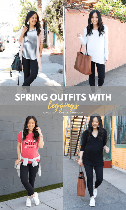 Spring Outfits With Leggings + Tons of Spring Tops for Leggings