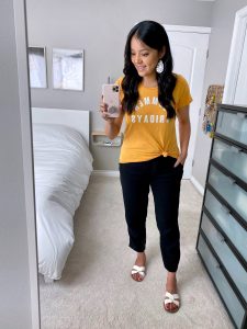summer fridays tee casual summer outfit 