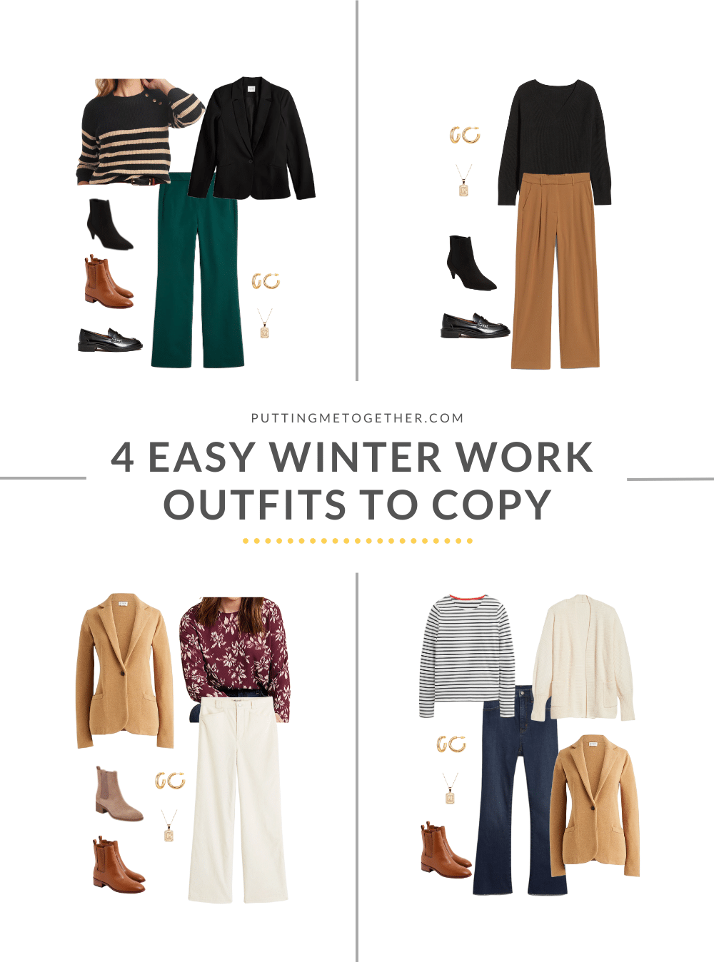 Four Easy Winter Work Outfits to Copy